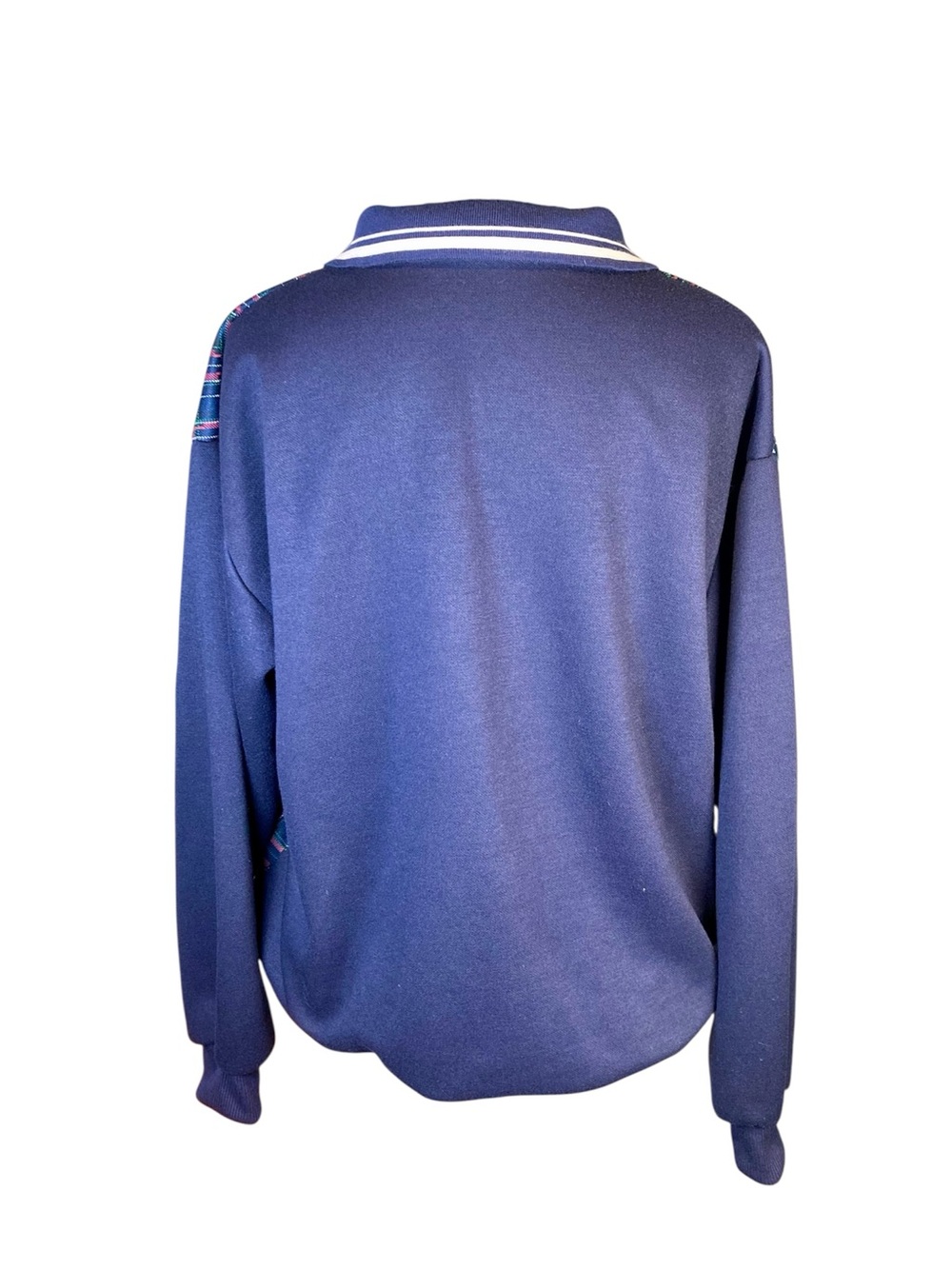 Vintage Adidas Originals Tartan Plaid 1/4 Zip-Up Polo Sweater - Picture 3 of 7